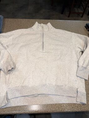 aerie Oversized Quarter-Zip Pullover Sweatshirt